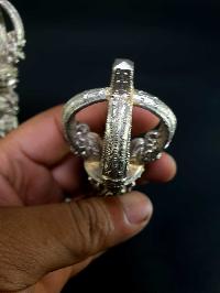 [dehradun], [hq] Bronze Bell And Dorje [vajra], [full Silver Plated]