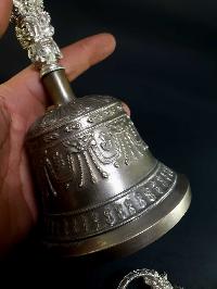 [dehradun], [hq] Bronze Bell And Dorje [vajra], [full Silver Plated]