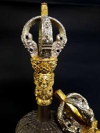 [dehradun], [hq] Bronze Bell And Dorje [vajra], [gold And Silver Plated]