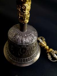 [dehradun], [hq] Bronze Bell And Dorje [vajra], [gold And Silver Plated]
