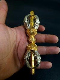 [dehradun], [hq] Bronze Bell And Dorje [vajra], [gold And Silver Plated]