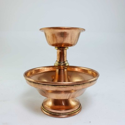 Copper Serkyem Offering, Buddhist Ritual Items, [2 Pcs Set, Small]