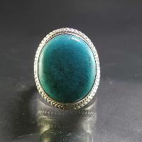 Turquoise Silver Ring [old Tibetan Turquoise]