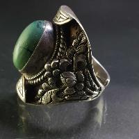 Turquoise Silver Ring [old Tibetan Turquoise]