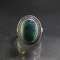 Turquoise Silver Ring [old Tibetan Turquoise]