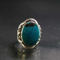 Turquoise Silver Ring [old Tibetan Turquoise]