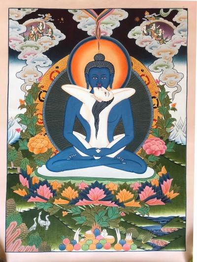 Tibetan Thangka Of Samantabhadra