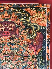 Tibetan Thangka Of Wheel Of Life - Bhavacakra - Reduk
