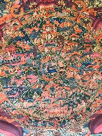 Tibetan Thangka Of Wheel Of Life - Bhavacakra - Reduk