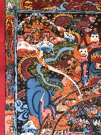 Tibetan Thangka Of Wheel Of Life - Bhavacakra - Reduk