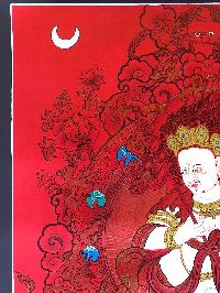 Tibetan Thangka Of White Jambal, [red]