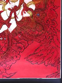 Tibetan Thangka Of White Jambal, [red]