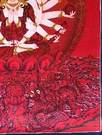 Tibetan Thangka Of Chundi [red], [cundi, Chandi]