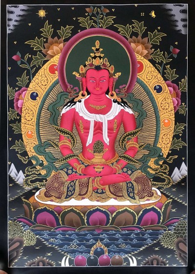 Tibetan Thangka Of Amitayus