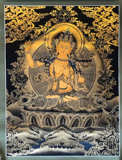 Tibetan Thangka Of Manjushri