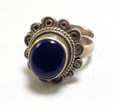 Nepali Silver Ring With Lapis Lazuli