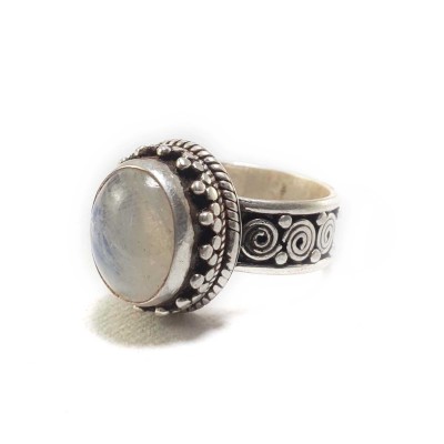 Moonstone Silver Ring