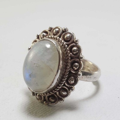 Moonstone Silver Ring
