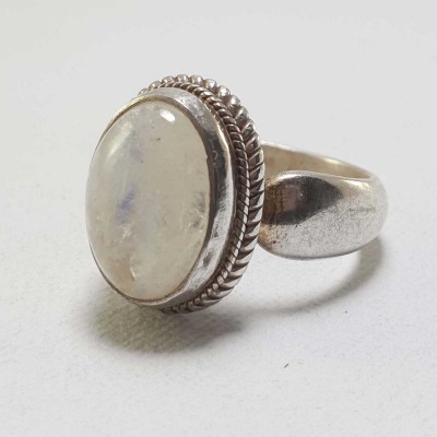 Moonstone Silver Ring