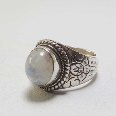 Moonstone Silver Ring