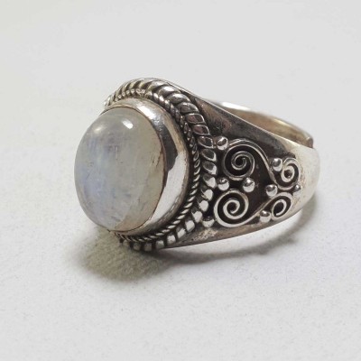 Moonstone Silver Ring