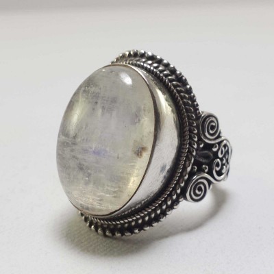 Moonstone Silver Ring