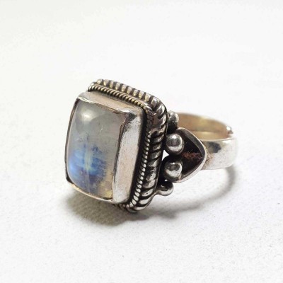 Moonstone Silver Ring