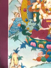 Tibetan Thangka Of Vajrasattva With Consort, [shakti], Yab-yum, [light Color]