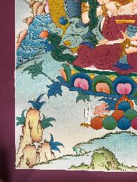 Tibetan Thangka Of Vajrasattva With Consort, [shakti], Yab-yum, [light Color]