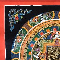 Tibetan Square Mandala With [om In The Centre]
