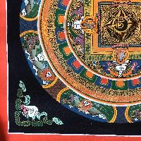 Tibetan Square Mandala With [om In The Centre]