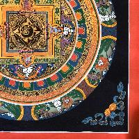 Tibetan Square Mandala With [om In The Centre]