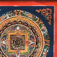 Tibetan Square Mandala With [om In The Centre]