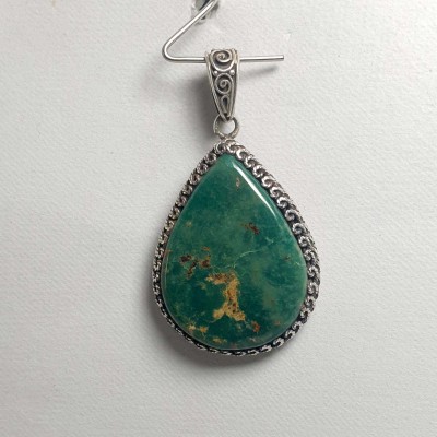 Old Tibetan Turquoise Silver Pendant