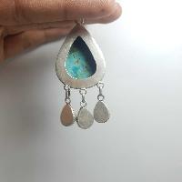 Old Tibetan Turquoise Silver Pendant