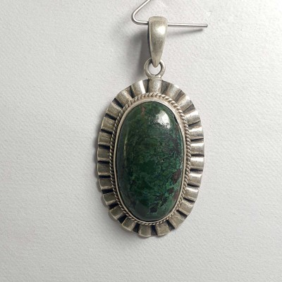 Old Tibetan Turquoise Silver Pendant
