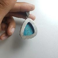Old Tibetan Turquoise Silver Pendant