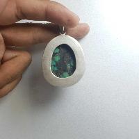 Old Tibetan Turquoise Silver Pendant