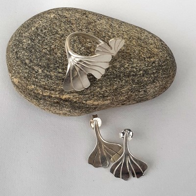 Silver Earrings And Finger Ring [designer], [set]