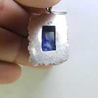 Sterling Silver Lapis Lazuli Pendant, [handmade]