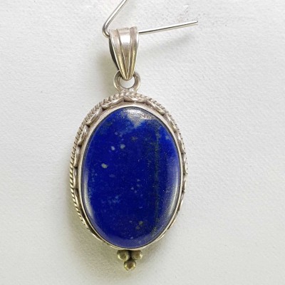 Sterling Silver Lapis Lazuli Pendant, [handmade]