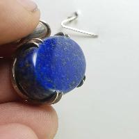 Sterling Silver Lapis Lazuli Pendant, [handmade]