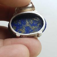 Sterling Silver Lapis Lazuli Pendant, [handmade]