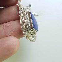 Sterling Silver Lapis Lazuli Pendant, [handmade]