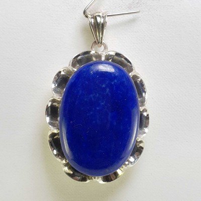 Sterling Silver Lapis Lazuli Pendant, [handmade]