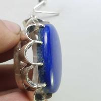 Sterling Silver Lapis Lazuli Pendant, [handmade]