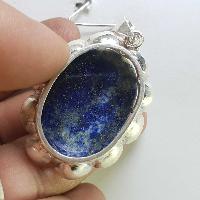 Sterling Silver Lapis Lazuli Pendant, [handmade]