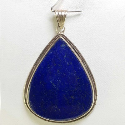Sterling Silver Lapis Lazuli Pendant, [handmade]