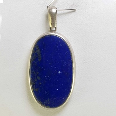 Sterling Silver Lapis Lazuli Pendant, [handmade]