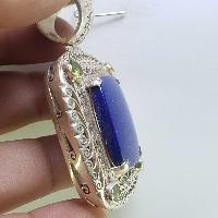 Sterling Silver Lapis Lazuli Pendant, [handmade]